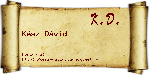 Kész Dávid névjegykártya